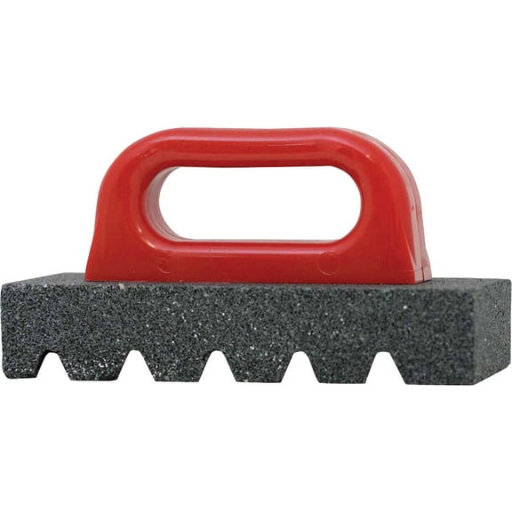 Ali Industries Rubbing Brick With Handle - Coarse, For Concrete - 8" x 3.5" x 1.5"