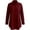 Wine, variant on Casual Loose Fit Long Sleeve Shirt Pure Color Lapel Blouse Versatile Wear Elegant Basic