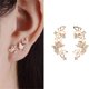 thumbnail image 1 of Pendientes Ganfancp Personalidad Hojas Diamantes de Doble Cara Malla Irregular 2X Pendientes, 1 of 1