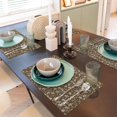 thumbnail image 3 of Tan Khaki Beige Daisy Floral Placemats 12x18 Inch Set of 4, Vintage Flowers Table Place Mat Block Print Linen Washable Table Mats Decorative Linen Fabric Table Mat for Dining Table, 3 of 6