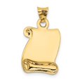 thumbnail image 3 of 14K Yellow Gold Charm Pendant Themed Flat Back Textured 21.6 mm 11.2, 3 of 4