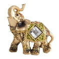 thumbnail image 4 of yuksok Collection de Décoration Éléphant Sculpture Animale en Résine Statues d'Éléphant 9cmx4.5cmx9cm, 4 of 9