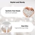 thumbnail image 2 of Lanyard MoKo Universal Pearl Beaded White para iPhone, 2 of 7