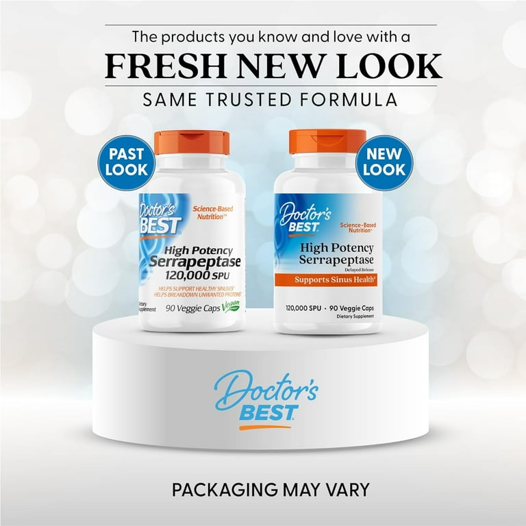 Doctor's Best High Potency Serrapeptase 120,000 SPU Health