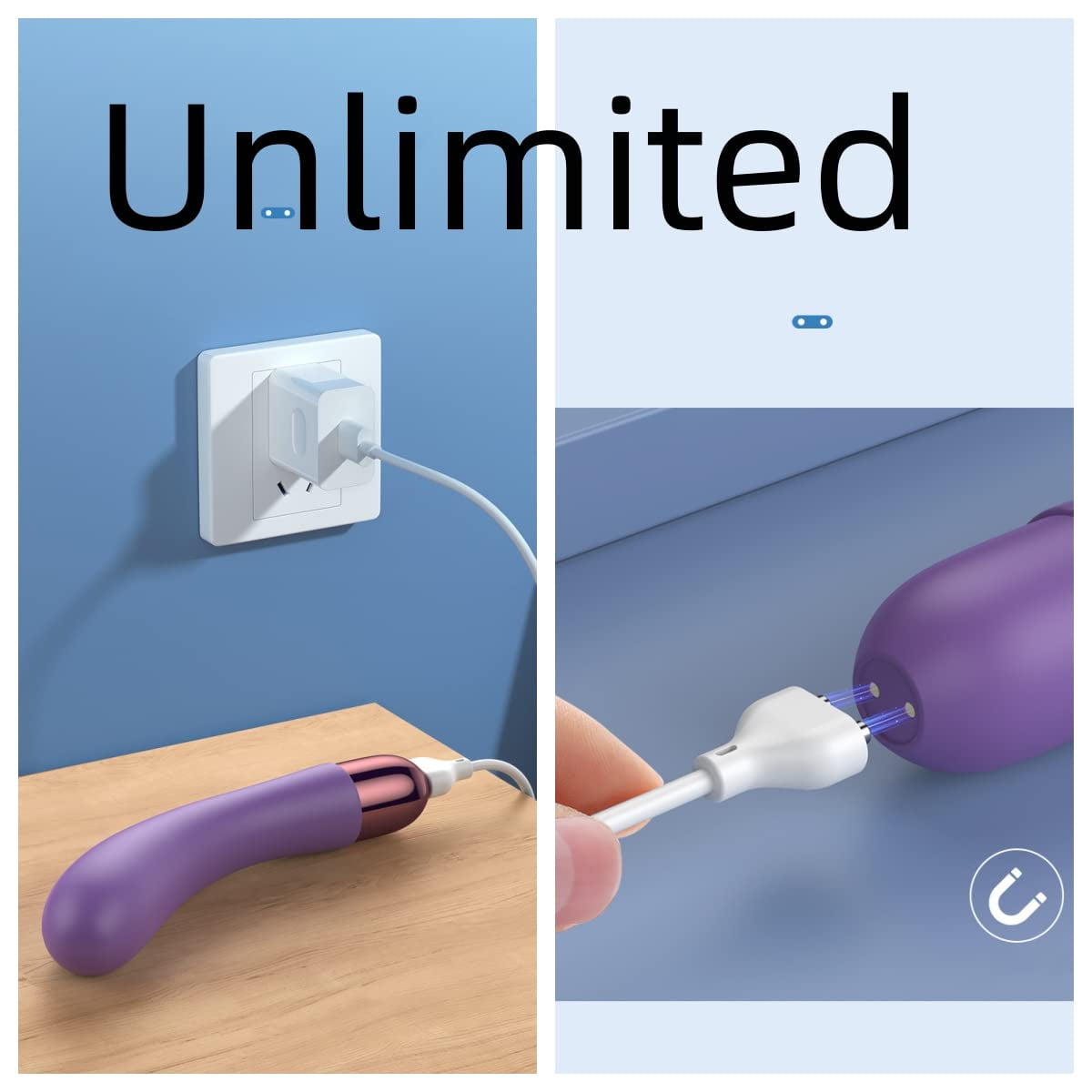 2PCS Magnetic USB DC Charger Cable Replacement Charging Cord, 31.4Inch Long- 6mm/0.24'' Or 10MM/0.39'', for Toys/Vibrators/Facial Fleanser/Electric Toothbrush/Flashlight/Juicer