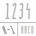 thumbnail image 2 of Número de puerta grande autoadhesivo de plata de 4 pulgadas y 100 mm, moderno, para exterior, casa, apartamento, placa, buzón, dirección, calcomanía con dígitos, 2 of 5