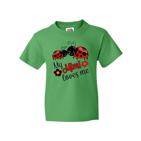 Inktastic My Mimi Loves Me with Cute Ladybugs Youth T-Shirt