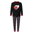 thumbnail image 2 of Argulvti Valentines Day Matching Family Pajamas Set Stylish Love Heart Pattern Family Matching Outfits, 2 of 9