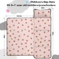thumbnail image 5 of Strawberry and Dot Pink Pattern Teens Toddler Nap Mat with Pillow, Sleeping Mat Bag for Preschool Daycare 59"x22", 5 of 6