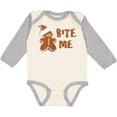 thumbnail image 3 of Inktastic Bite Me Gingerbread Boys or Girls Long Sleeve Baby Bodysuit, 3 of 5