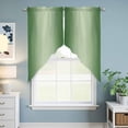 thumbnail image 6 of Green Ombre Kitchen Window Curtains, Swag Curtains Valance for Bedroom Living Room Bathroom, Modern Gradient Abstract Art Rod Pocket Window Treatment Curtain Block Drapes 2 Panels 36"x36", 6 of 9