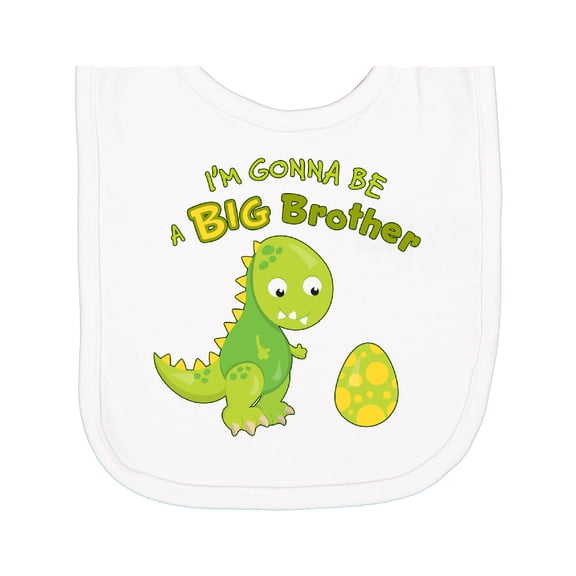 Inktastic I'm Gonna Be a Big Brother-dino Newborn Bib