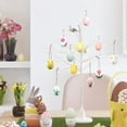 thumbnail image 3 of 12-Piece Felt Easter Egg Ornaments - Assorted Pastel Spring Pattern Hanging Decor for Easter Egg Tree, Home Shelf & Holiday Party Accents, 3 of 5
