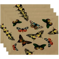 Simply Daisy 18" x 14" Butterflies Animal Print Placemats, Set of 4