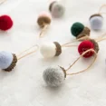 thumbnail image 5 of Adorno para árbol de Navidad de 6 piezas para Año Nuevo 2023, bola de pino de fieltro de lana, cono de pino, cuerda de bellota, material de bricolaje, colgante, decoración navideña para el hogar, 5 of 5