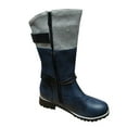 thumbnail image 4 of jsaierl Women's Snow Boots Warm Faux Fur Lined Mid Calf Winter Snow Boots Non-Slip Western Boots, 4 of 4
