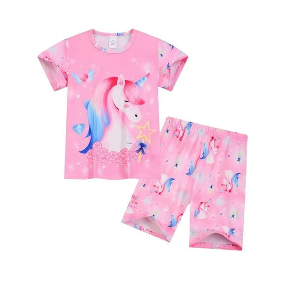 ATAIKU 3-8Y Summer Pajamas for Toddler and Little Girls – Unicorn PJS Cute Jammies Set Kids 2Pcs Sleepwear