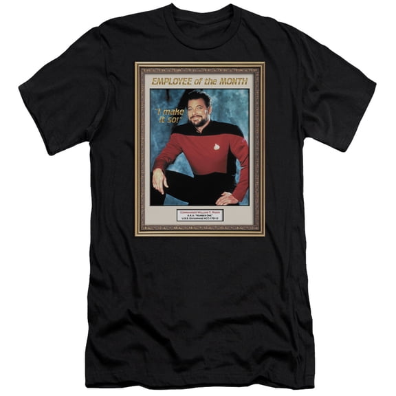 Star Trek Employee Of Month Adult 30/1 T-Shirt Black