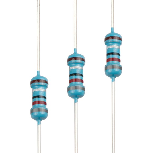 Resistencia EDGELEC 100 Uds 8,2 ohm 1/4w (0,25 vatios) 1% tolerancia resistencia fija de película metálica múltiples valores de resistencia opcionales