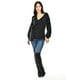 thumbnail image 5 of Blusa de punto diseño cruzado Roman Fashion /Juvenil, 6688 (Negro) negro M, 5 of 6