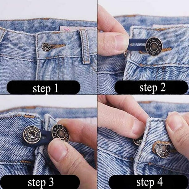 10 pièces bouton de taille en métal étendu pour pantalon jean