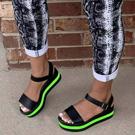 

〖Yilirongyumm〗 Green 37 Sandals Women Leisure Women s Indoor Breathable Casual Fashion Shoes Outdoor Sandals Women s Sandals