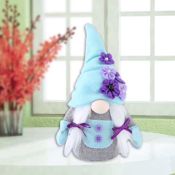 Día de la madre muñeca sin rostro flor duende enano gnomos adornos figuras de escritorio