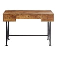thumbnail image 2 of Chic Atelier Writing Desk 3 Drawer, Antique Brown, 2 of 2