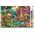 thumbnail image 3 of Buffalo Games 1000-Piece Aimee Stewart Merry Mushroom Village Picnic Adult Interlocking Jigsaw Puzzle, 3 of 5