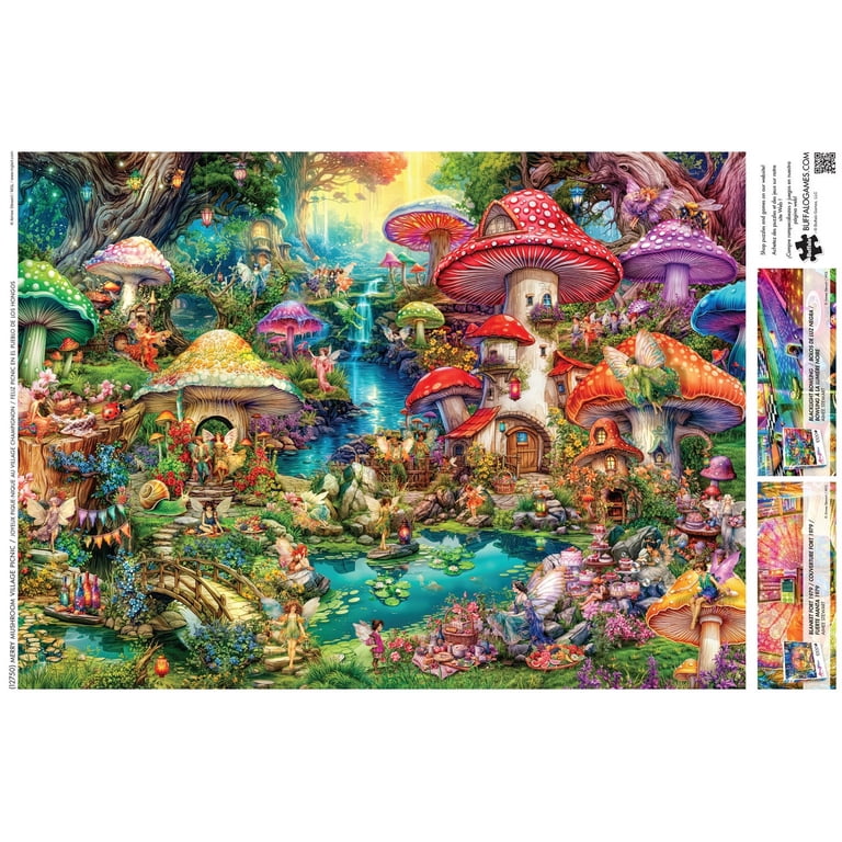 Buffalo Games, Jigsaw Puzzle, 1000-Piece Merry Mushroom Village