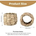 thumbnail image 4 of JIAYUEZHAO Round Woven Water Hyacinth Rustic Napkin Rings,  Napkin Holder Buckles for Holiday Party, Easter, Birthday, Thanksgiving, 6 Pack, 4 of 8