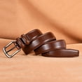 thumbnail image 5 of Audhol belt men Leather Belts For Men With Alloy Buckle Womens Belt For Casual & Dress Nylon Belts for Men Brown2 M, 5 of 5