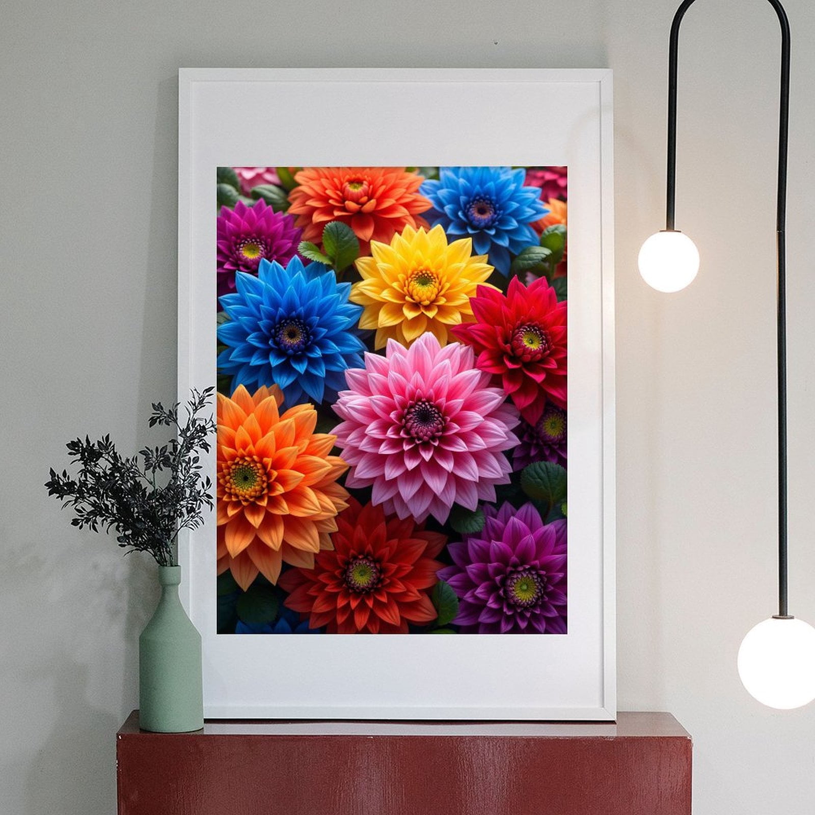 Diamond Art Kits for Adults - 5d Vibrant Colorful Blooming Flowers Diamond Painting for Adults, Diamond Art for Adults Beginners, Diamond Painting Kits for Adults for Home Wall Decor