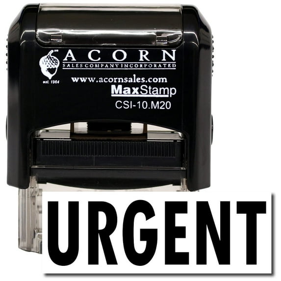 Self-Inking Urgent Stamp with Yellow Ink