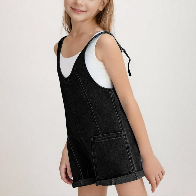 black denim toddler dress Girls Next Black Denim Pinafore Dress (3mths-8yrs) 1.5