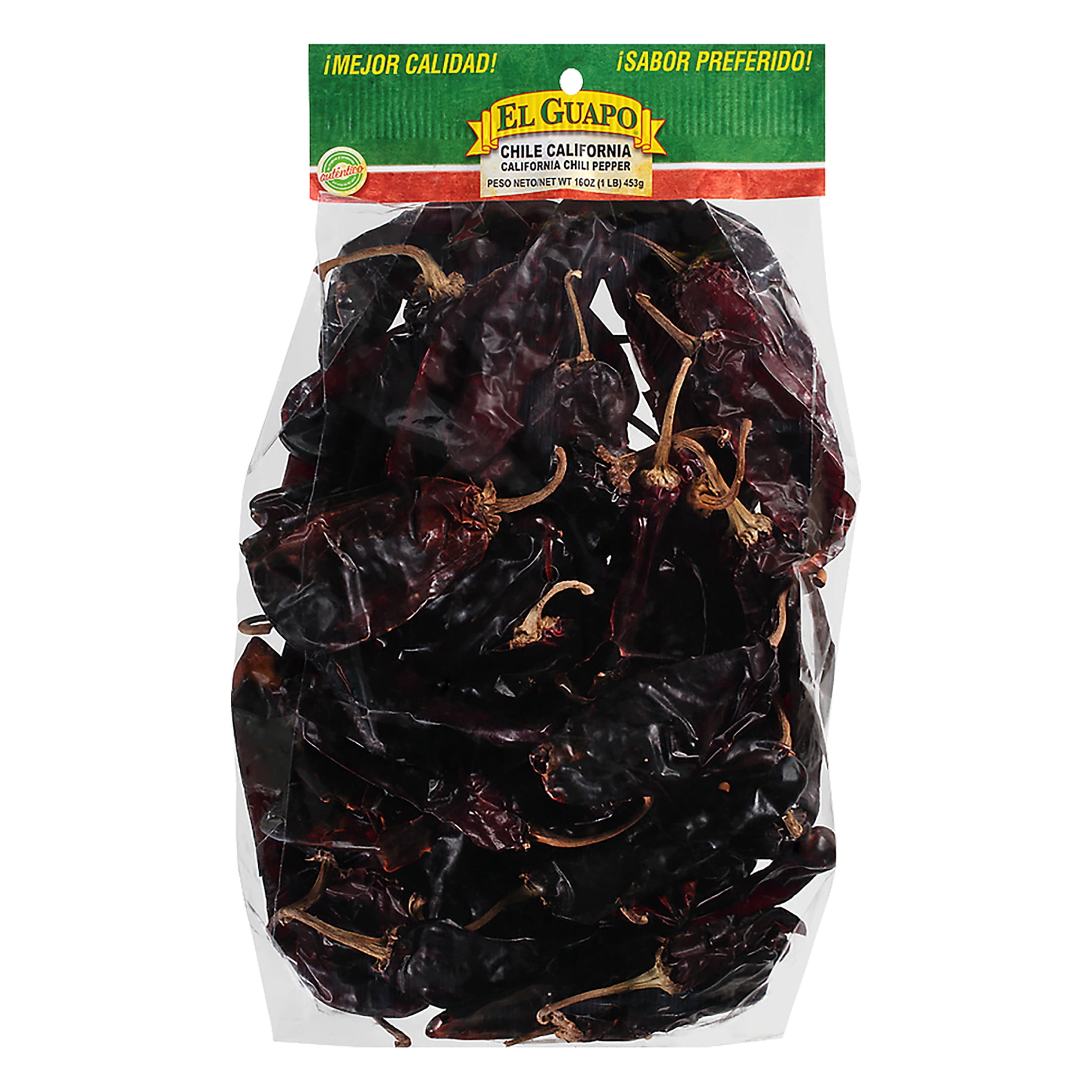 (3 pack) El Guapo Whole California Chili Pods, 16 oz Bag