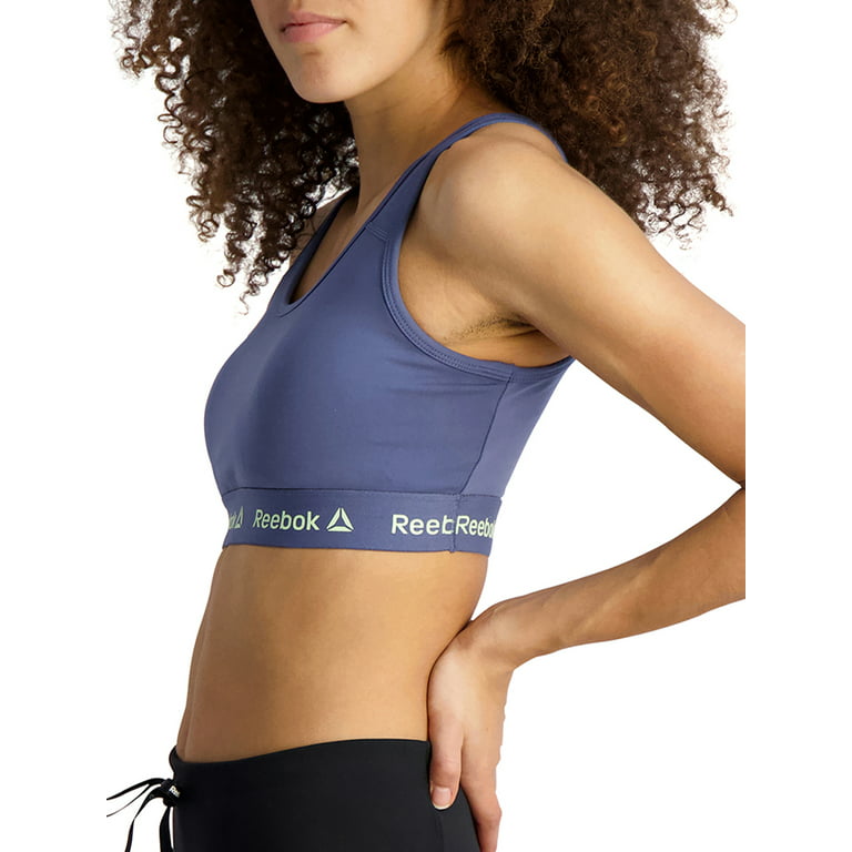 Reebok Womens Medium Impact Sports Bras with Removable Cups 