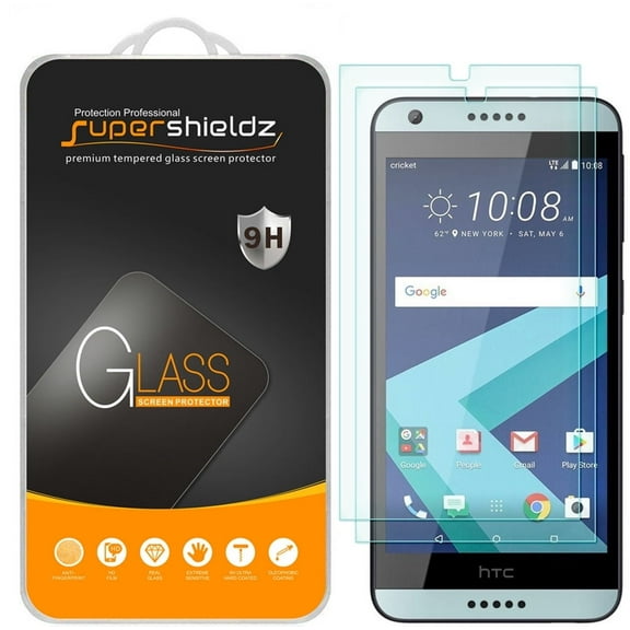 [2-Pack] Supershieldz for HTC Desire 650 Tempered Glass Screen Protector, Anti-Scratch, Anti-Fingerprint, Bubble Free