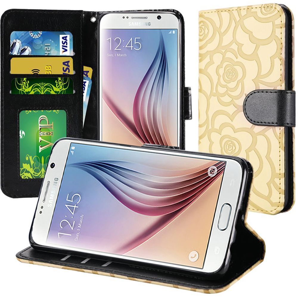 Samsung Galaxy S8 Plus Case Wydan Leather Wallet Case Flower Flip