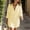 Gray, variant on Women Summer Striped Button Down Short Maxi Dress Loose Fit Long Sleeve Cotton Caftan Shirt Dress with Pocket XL