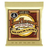 Ernie Ball Earthwood Medium Light 80/20 Bronze Acoustic Guitar Strings 3 Pack - 12-54 Gauge