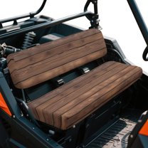 Yuyamidu 2 PCS Brown Wood UTV Seat Cover Set UTV Bench Seat Covers Compatible with Kawasaki Mule 300 3010 3020 4000 4010 2001-2023 2025 Seats Cover for Mule Accessory Parts