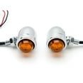 thumbnail image 3 of Krator Motorcycle 2 pcs Chrome Amber Turn Signals Lights Compatible with Vespa Sport Sprint Rally Primavera Grande, 3 of 6