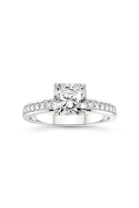 2 Carat IGI Certified Radiant Shape Lab Grown Diamond Engagement Ring | 14K White Gold |Charm Of Love Eternity Lab Diamond Ring | FG-VS1-VS2 Quality Friendly Diamonds