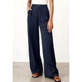 thumbnail image 6 of BTFBM Wide Leg Pants Woman High Waisted Button Business Casual Dressy Trousers Office Work Palazzo Pants Pockets, 6 of 9