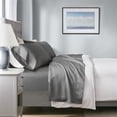 thumbnail image 2 of Beautyrest Contemporary Cotton and Polyester Solid Sheet Set in Charcoal, 2 of 8
