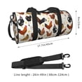 thumbnail image 4 of Haiem Roosters and Chickens Pattern Gym Bag for Women Men, Waterproof Travel Duffel Bags, Personal Item Travel Bag Weekender Bag with Shoes Compartment & Wet Pocket, 4 of 8