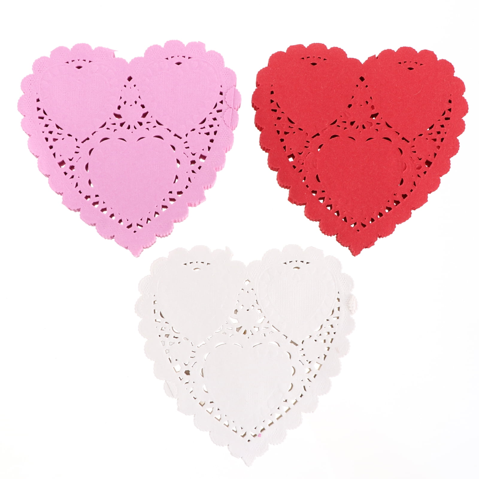 NUOLUX 300 Sheets Mini Heart Doilies Paper Placemat Decorative Coaster