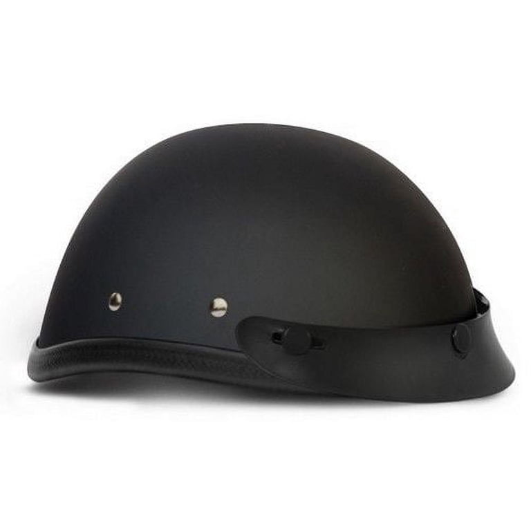 dot flat black motorcycle skull cap half helmet Hot Leathers HLD1052 1/2 Shell Helmet Ever Made Helmet Dot Approved Cap Helmet