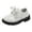White, variant on Wxirdiow Toddler Little Boys Girls Cowboy Boots Boys British Fashion Shiny Classic Small Leather Shoes Lace Up Soft Sole Evening Leather Boots White Size,2-2.5 Years